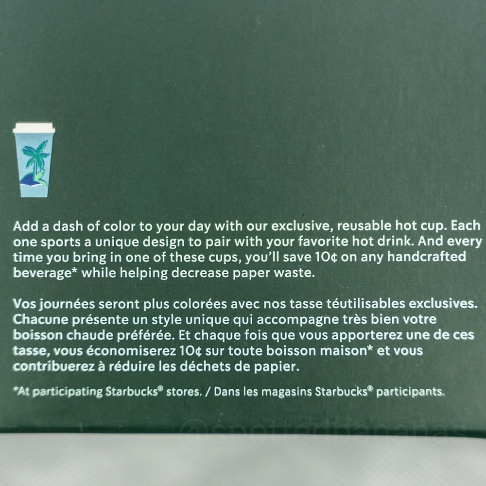 NWT Starbucks 16oz Tropical Hot Reusable 6… - Picture 8 of 9